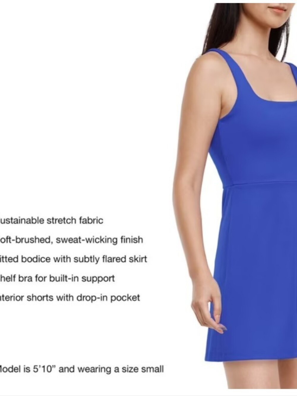 Gap Fit Women’s Active Tank Blue Dress NWT Medium - Picture 4 of 11